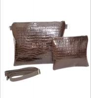 Cover for tallit and tefillin, made of crocodile leather brown