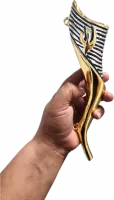 Mezuzah with shofar kudu pattern