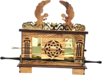 Large model of the Ark of the Covenant made of olive wood, handmade