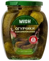 Огурчики консервированные WISH 680 гр.-Photoroom