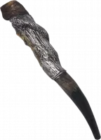 Eland shofar, exotic, silver and gold plated, handmade_2