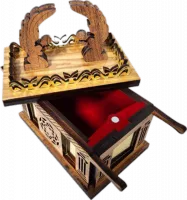 Small model of the Ark of the Covenant made of olive wood, handmade_2