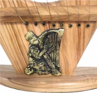 David's harp made of olive wood, handmade_2