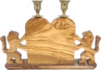 The Ten Commandments, made of olive wood, with a pattern of lions holding the 10 Commandments1