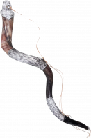 Large kudu shofar, for anointing oil, silver plated, handmade