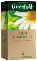 Травяной чай с ромашкой насыщенный, в пакетиках,  Greenfield-Photoroom