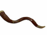 Shofar covered with leather