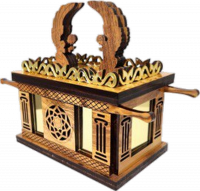 Small model of the Ark of the Covenant made of olive wood, handmade