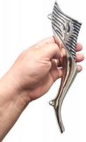 Mezuzah with silver shofar kudu pattern