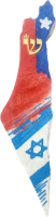 Israel Map Mezuzah 2, painting of country flags, handmade(6)