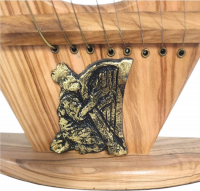 David's harp made of olive wood, handmade_2